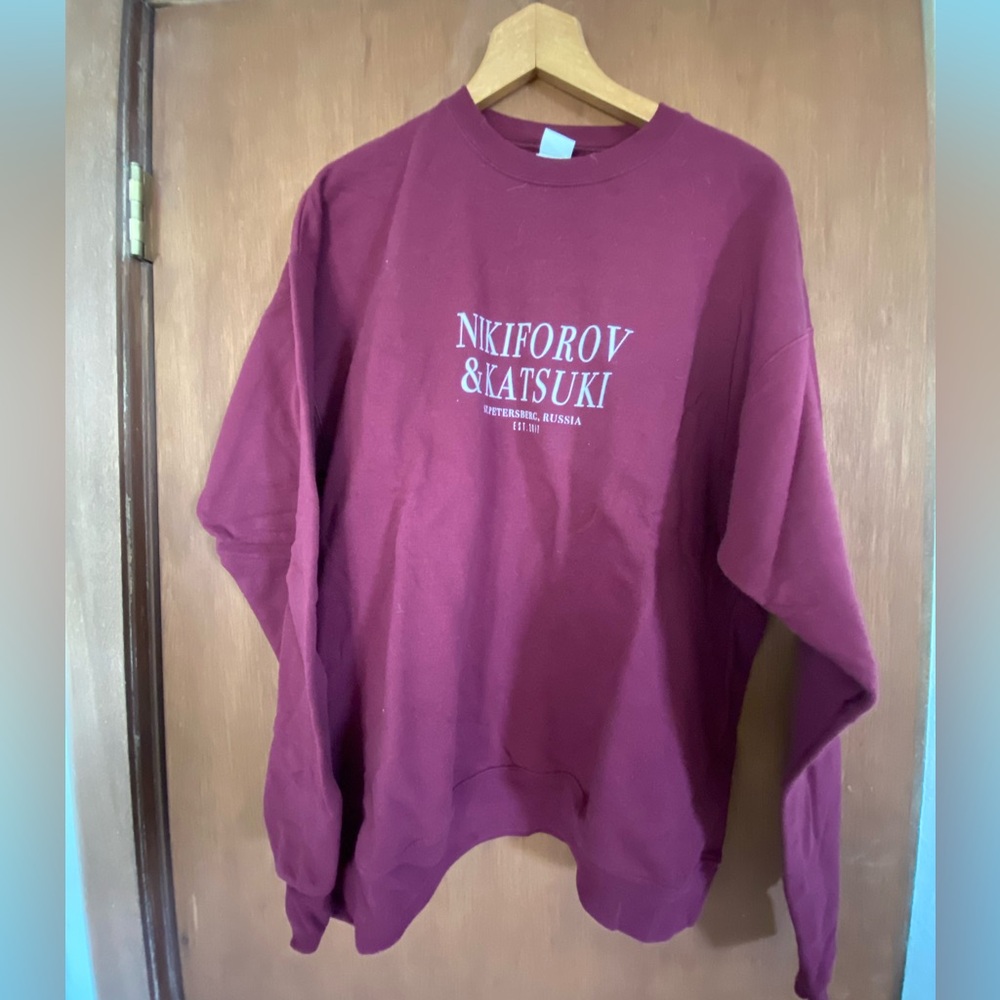 Yuri on Ice! Maroon Sweatshirt XL